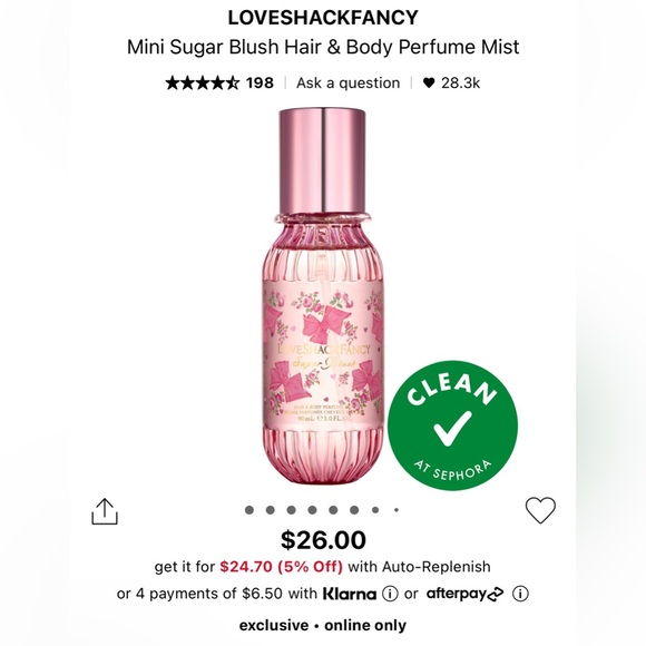 LoveShackFancy Hair & Perfume Mist Mist - Sugar Blush | New & Sealed - Picture 1 of 6